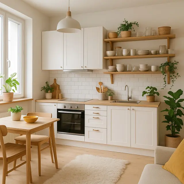 Model Rumah 6x9 dengan Dapur Terbuka Idaman Ibu-ibu Muda (Image by ChatGPT)