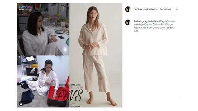 6 Gaya Nagita Slavina dengan Piyama Set, Ada yang Ditaksir Capai Puluhan Juta Rupiah