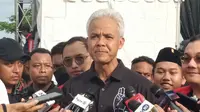 Calon Presiden nomor urut 3 Ganjar Pranowo di Kendal, Jawa Tengah, Selasa (23/1/2024). (Foto: Liputan6.com/Ika Defianti).