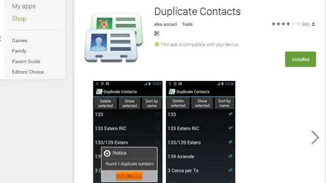 Aplikasi Duplicate Contact