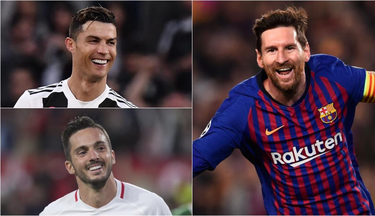 Umur tak menghalangi Cristiano Ronaldo dan Lionel Messi menjadi kandidat pemain terbaik eropa musim 2018/19. Menurut Media AS berikut daftar calon pemain terbaik eropa musim 2018/2019. Data hingga Selasa (23/4). (Kolase Foto AFP)