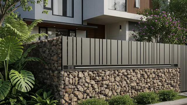 Pagar Gabion Hybrid dengan Sensor Sinar Aktif (Beam)