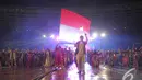 Setelah doa selesai, aksi teatrikal pun dipertontonkan. Para penari yang jumlahnya ratusan langsung berjejer depan panggung, Senayan, Jakarta, Sabtu (8/11/2014) (Liputan6.com/herman Zakharia)