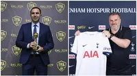 Timur Kapadze dan Ange Postecoglou. (Bola.com/Dok.Instagram Timur Kapadze dan Tottenham Hotspur).