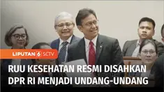 DPR RI mengesahkan RUU Kesehatan Omnibus Law menjadi Undang-undang. Hal ini disambut baik Presiden Joko Widodo, meskipun mendapat penolakan dari berbagai organisasi profesi bidang kesehatan.