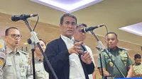 Menteri Pertanian (Mentan) Amran Sulaiman dalam konferensi pers Percepatan Penyerapan gabah/beras, di Kantor Kementan, Senin (10/2/2025). (Liputan6.com/Tira)