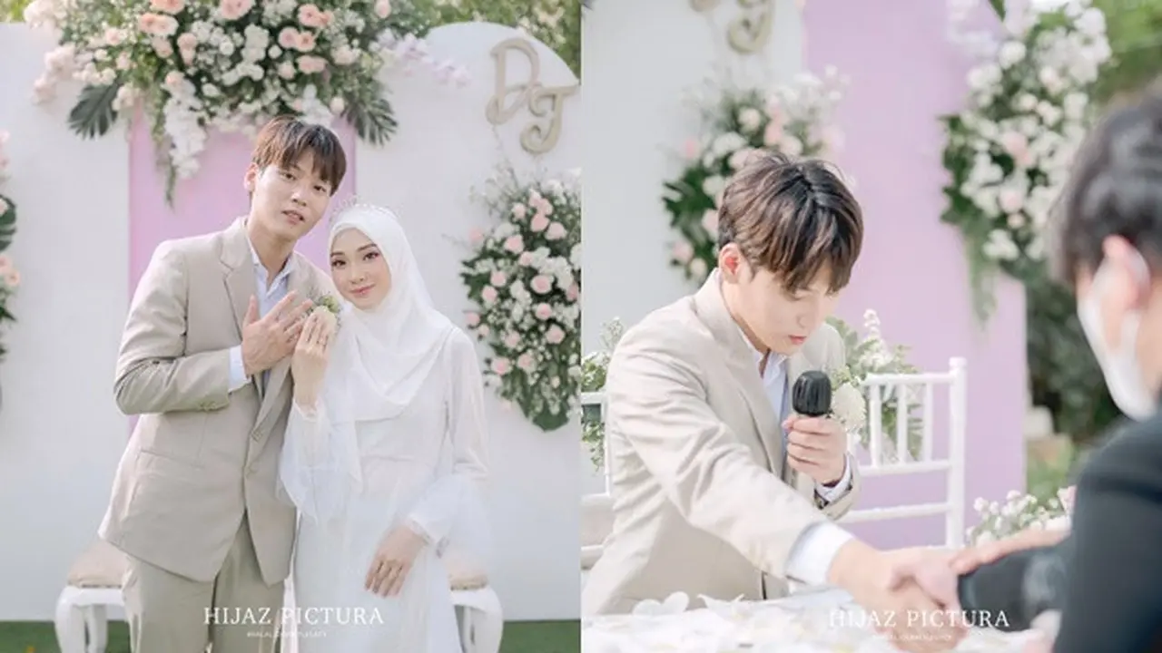 6 Momen Pernikahan Aa Daehoon dan Julia Prastini, Seleb TikTok Mualaf Asal Korea