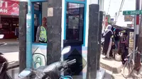 Pos Polisi di Jalan Ahmad Yani, Kabupaten Garut dirusak orang tak dikenal. Foto: (Yandhi Deslatama/Liputan6.com)