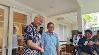 Mantan Wakil Presiden (Wapres) RI, Boediono bersama Ganjar Pranowo (Merdeka.com/Alma Fikhasari)