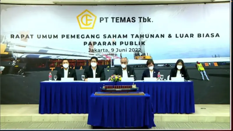 RUPST PT Temas Tbk (TMAS), Kamis (9/6/2022) (Foto: tangkapan layar/Pipit I.R)