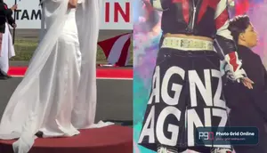 Gaya Kontras Agnez Mo di Mandalika GP 2026, Dari Anggun Bergaun Putih Jadi Edgy dengan Biker Look