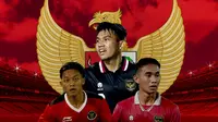 Timnas Indonesia - Rizky Ridho, Witan Sulaeman, Ilham Rio Fahmi (Bola.com/Erisa/Decika Fatmawaty)