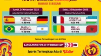 Jadwal Siaran Langsung Piala Dunia U17 Babak 8 Besar di Vidio. (Sumber: dok .vidio.com)