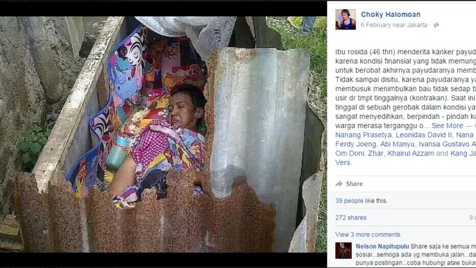 Payudara Membusuk karena Kanker, Ibu Rosida Diusir Warga