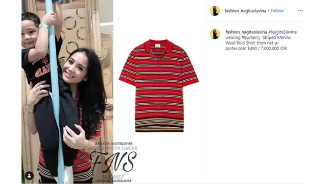 Terlihat Biasa, Harga 7 Kaos Nagita Slavina Ini Bikin Geleng kepala