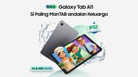 Samsung Galaxy Tab A11 dilengkapi dengan fitur AI dan Parental Controls, cocok untuk perangkat keluarga. (Doc. Samsung Indonesia).