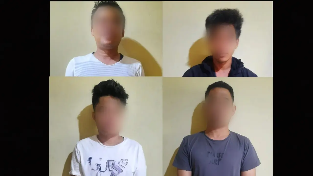 Caleg dan simpatisannya ditangkap polisi usai serang TPS (Liputan6.com/Fauzan)