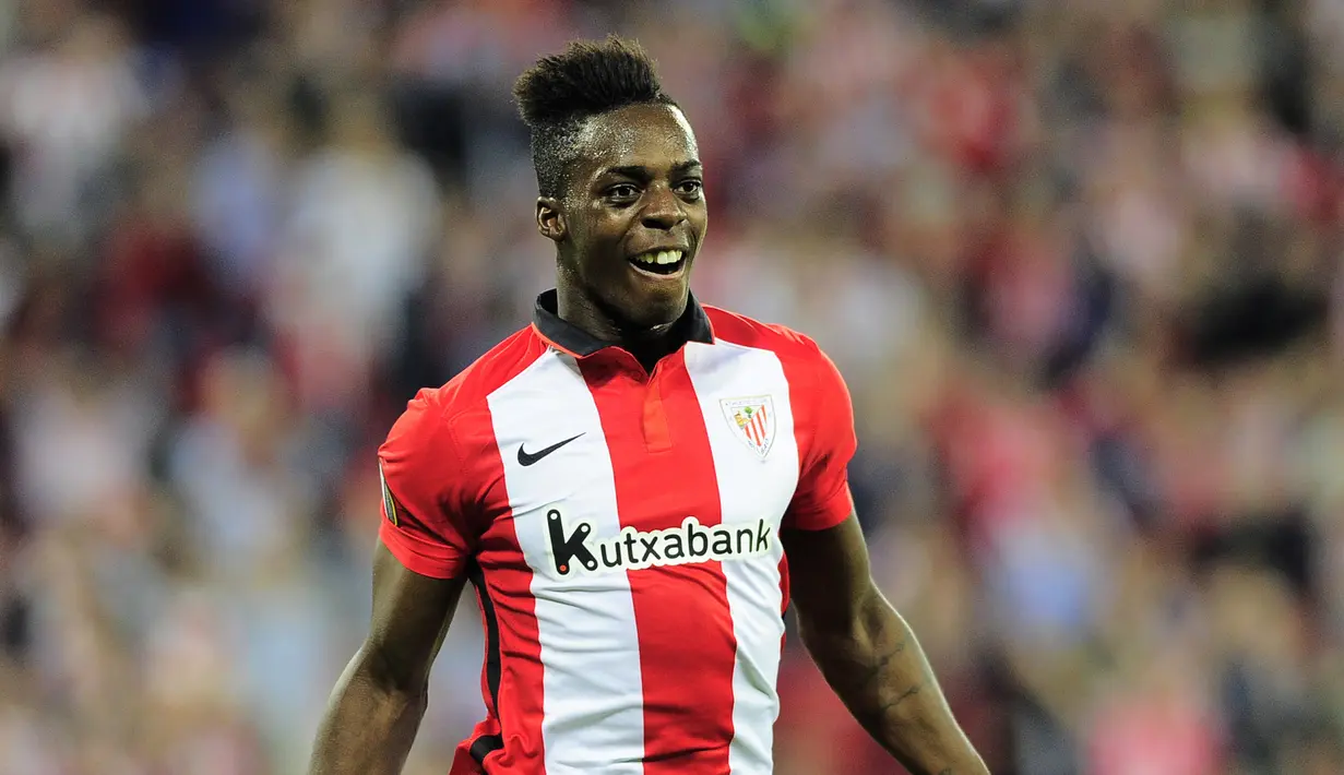 2. Inaki Williams (Athletic) – Penyerang Athletic Bilbao ini tercatat memiliki kecepatan 35.7km/jam. Berbeda tipis dengan Mbappe membuat Williams berada di posisi kedua sebagai pemain tercepat. (AFP/Ander Gillenea)
