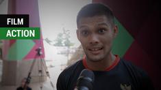 Berita video film-film action favorit salah satu atlet pencak silat peraih medali emas Asian Games 2018, Yola Primadona.