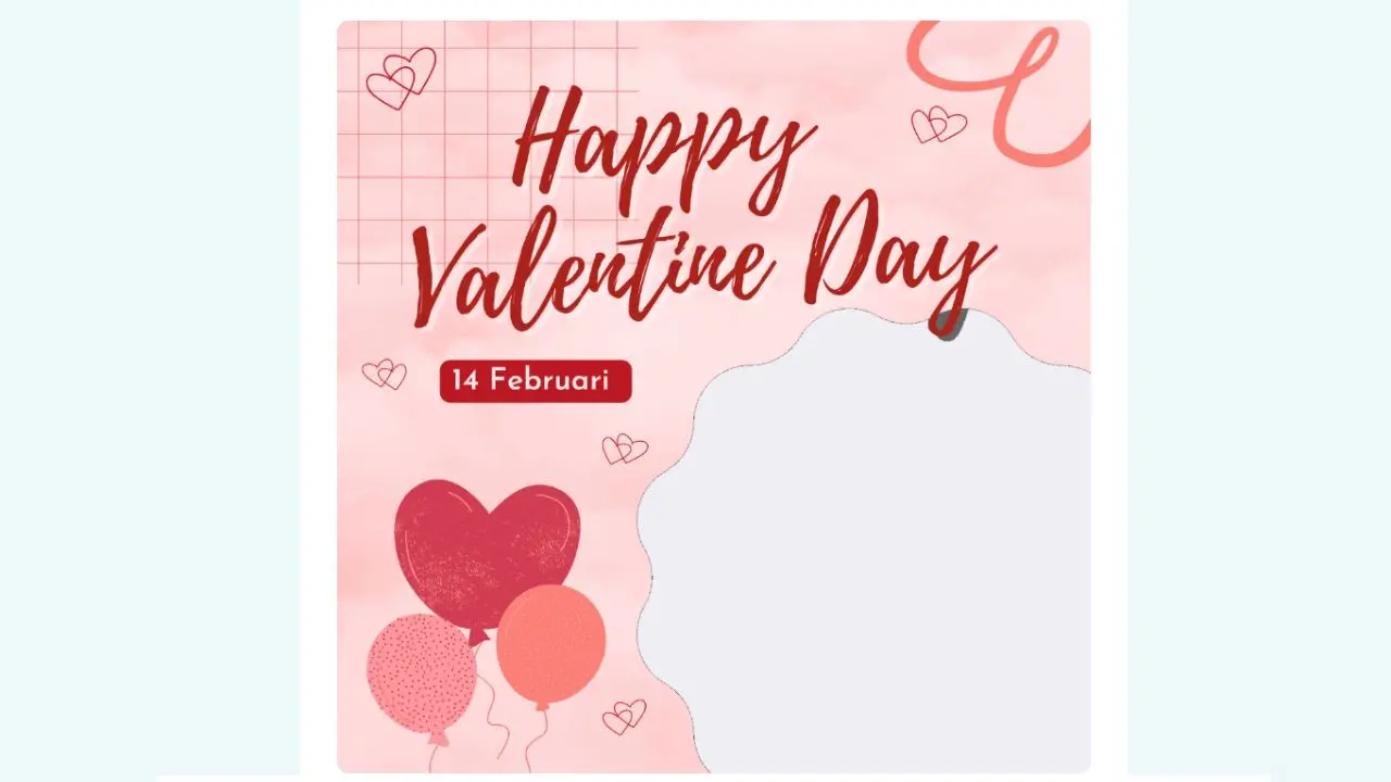 Twibbon Valentine Day atau Hari Valentine yang akan dirayakan 14 Februari 2023 mendatang.