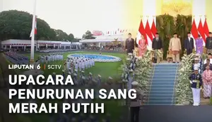 Khidmatnya Upacara Penurunan Sang Merah Putih