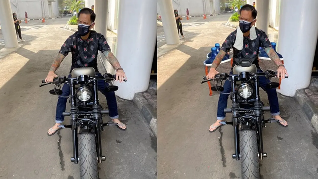 6 Editan Foto Chef Juna saat Naik Motor Gede Ini Bikin Ngakak