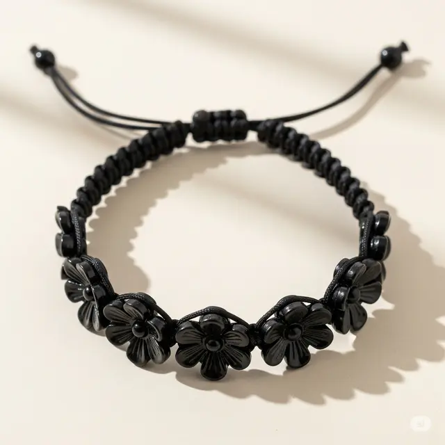 Gelang Model Bunga Hitam