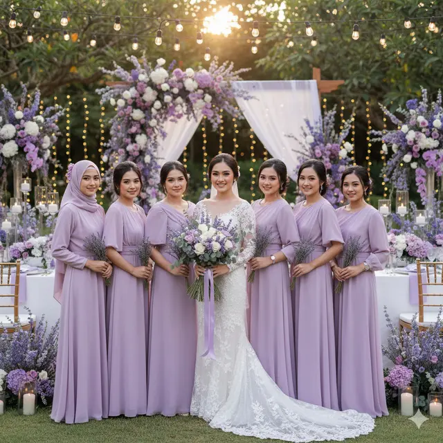 Model Baju Bridesmaid (Foto: Gemini AI)