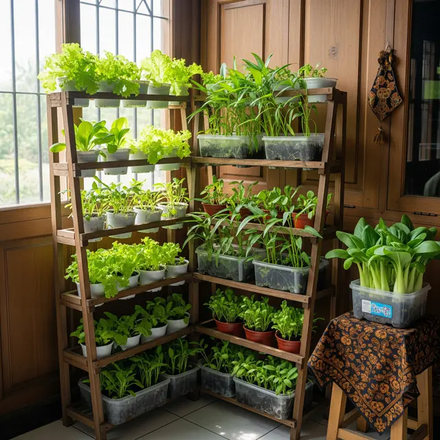 9 Ide Kebun Sayur Mini di Sudut Rumah dengan Pot Vertikal, Solusi Lahan Terbatas