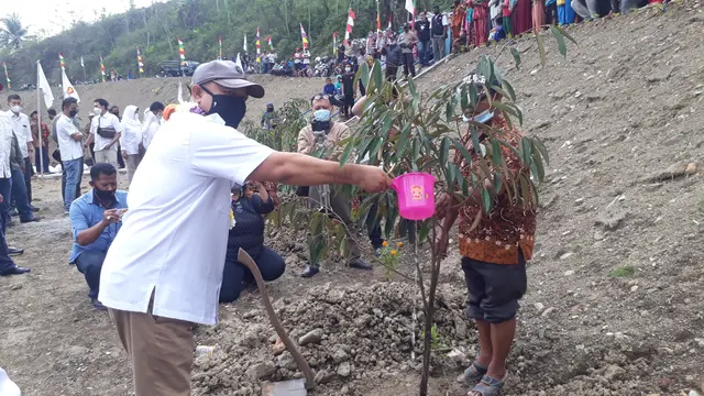Peresmian Embung Pangkalan, Tayem Timur, Kecamatan Karangpucung, Cilacap, Jawa Tengah. (Foto: Liputan6.com/Istimewa)