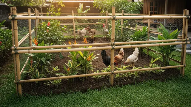 cegah ayam masuk ke pekarangan