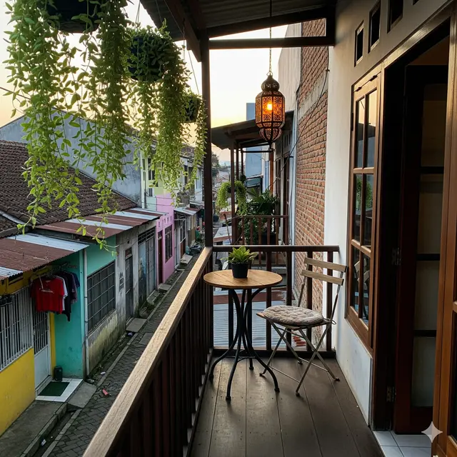 Inspirasi Rumah Estetik Sederhana 2 Lantai 5x8 di Gang
