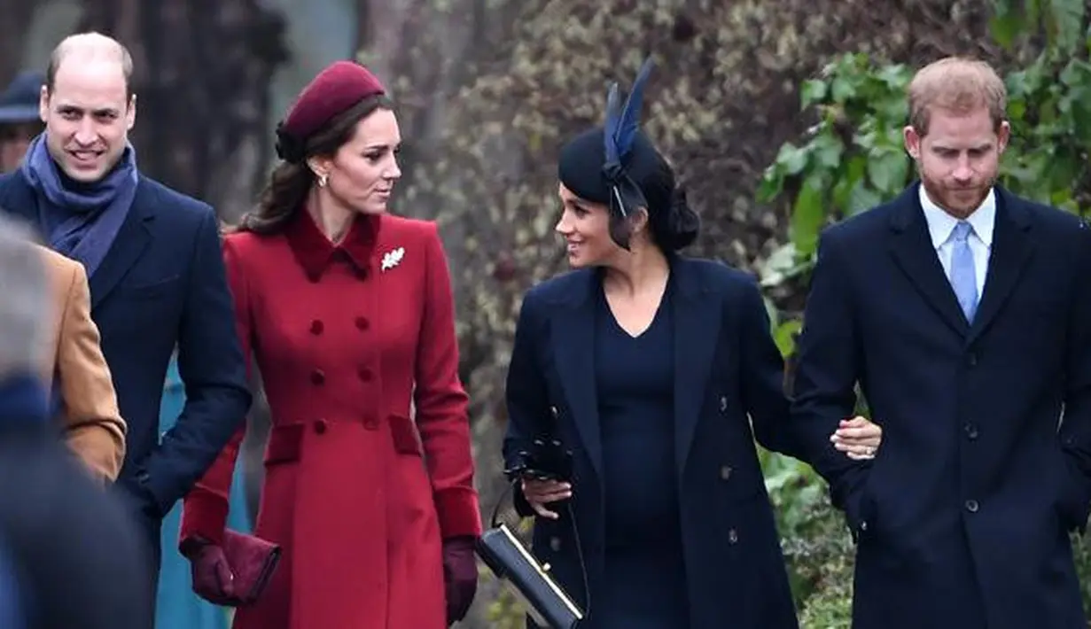 FOTO Gaya Kate Middleton dan Meghan Markle Saat Natal Foto