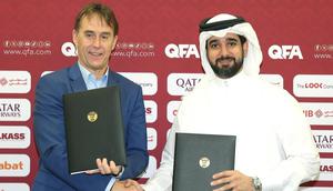 Julen Lopetegui diumumkan sebagai pelatih baru Timnas Qatar, Kamis (1/5/2025). (Dok. QFA)
