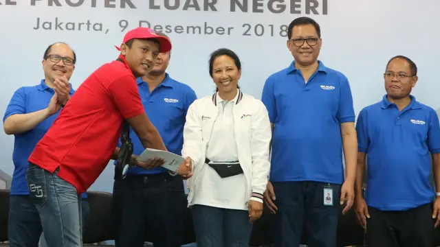 PT Wijaya Karya melepas 311 pekerja yang menjadi duta bangsa untuk ditempatkan di tiga negara yaitu Aljazair, Niger dan Taiwan. Dok Kementerian BUMN