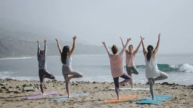 Yoga at the beach