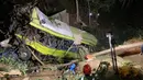 Kecelakaan bus terjadi di Filipina. Sejumlah penumpang dilaporkan meninggal dunia. (Iloilo City Disaster Risk Reduction and Management Office - Urban Search and Rescue Unit via AP)