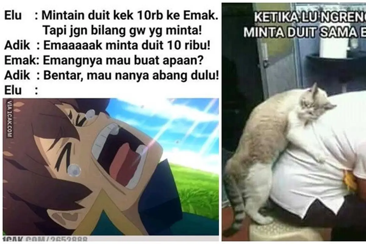 Meme Lucu saat Minta Duit ke Emak Ini Bikin Ketawa Geli
