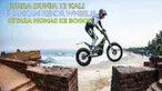 Video aksi Dougie Lampkin juara dunia Motokros Trials sebanyak 12 kali memecahkan rekor dunia mengendarai sepeda motornya sejauh 59.5 kilometer dengan ban depan terangkat.