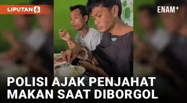 Tangan Terborgol, Terduga Pelaku Kriminal Diajak Makan Bareng Polisi