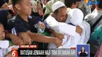 Sebanyak lebih dari 390 jemaah haji tiba di Kantor Kementrian Agama di kawasan Tigaraksa, Kabupaten Tangerang, Banten.
