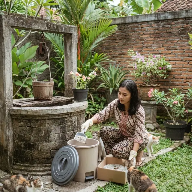 Cara Membuang Kotoran Kucing