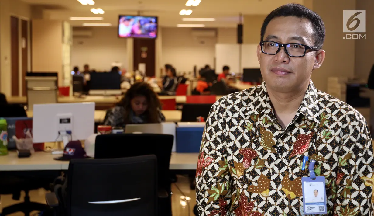Direktur Utama PT Railink Heru Kuswanto saat wawancara di kantor Kapan Lagi Youniverse di Jakarta, Kamis (15/11). Kunjungan tersebut untuk bersilaturahmi dan melakukan wawancara seputar kereta bandara. (Liputan6.com/Johan Tallo)