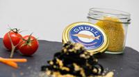 Bubuk kaviar ini terbuat dari campuran telur ikan albino dan emas putih 22 karat. Pantaskah harganya sangat mahal?