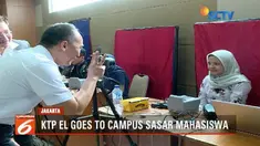 Disdukcapil gelar KTP elektronik goes to campus untuk membantu mahasiswa yang belum terekam datanya.