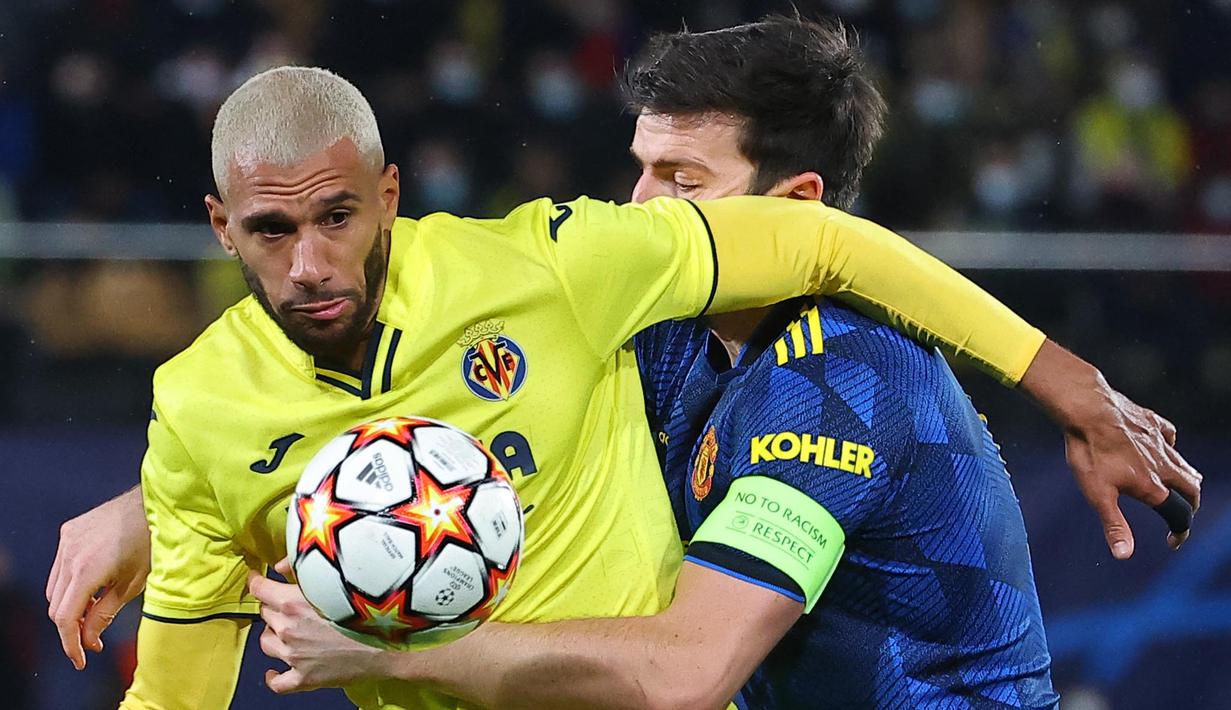 Villarreal langsung tampil menekan dan mendominasi jalannya laga di babak pertama, baik dari sisi penguasaan bola maupun kreasi peluang. Namun, tak ada gol yang tercipta hingga laga memasuki jeda turun minum. (AFP/Jose Jordan)