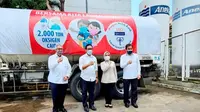 Gajah Tunggal Group (GTG) dan yayasan Upaya Indonesia Damai (UID) mendonasikan oksigen liquid sebanyak 2000 ton untuk memenuhi kebutuhan oksigen medis bagi perawatan pasien Covid-19. (ist)
