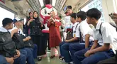 Sebanyak 50 murid penyandang disabilitas mengikuti edukasi kesehatan gigi dan praktik menyikat gigi di LRT Jabodebek rute Stasiun Halim–Stasiun Jatimulya, Selasa (28/7/2026). (Istimewa)