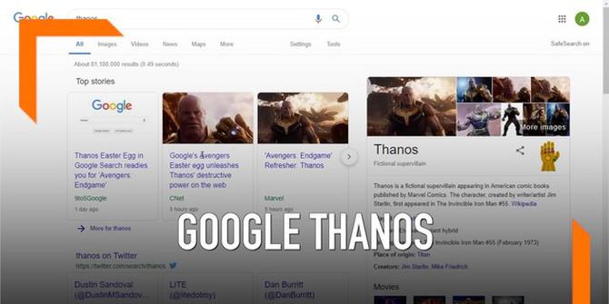 VIDEO: Pencarian Google Hilang karena Jentikan Jari Thanos