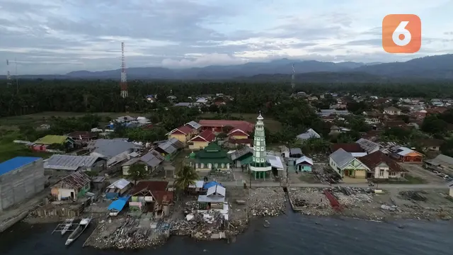 Gambar udara pesisir Desa Wani II Donggala